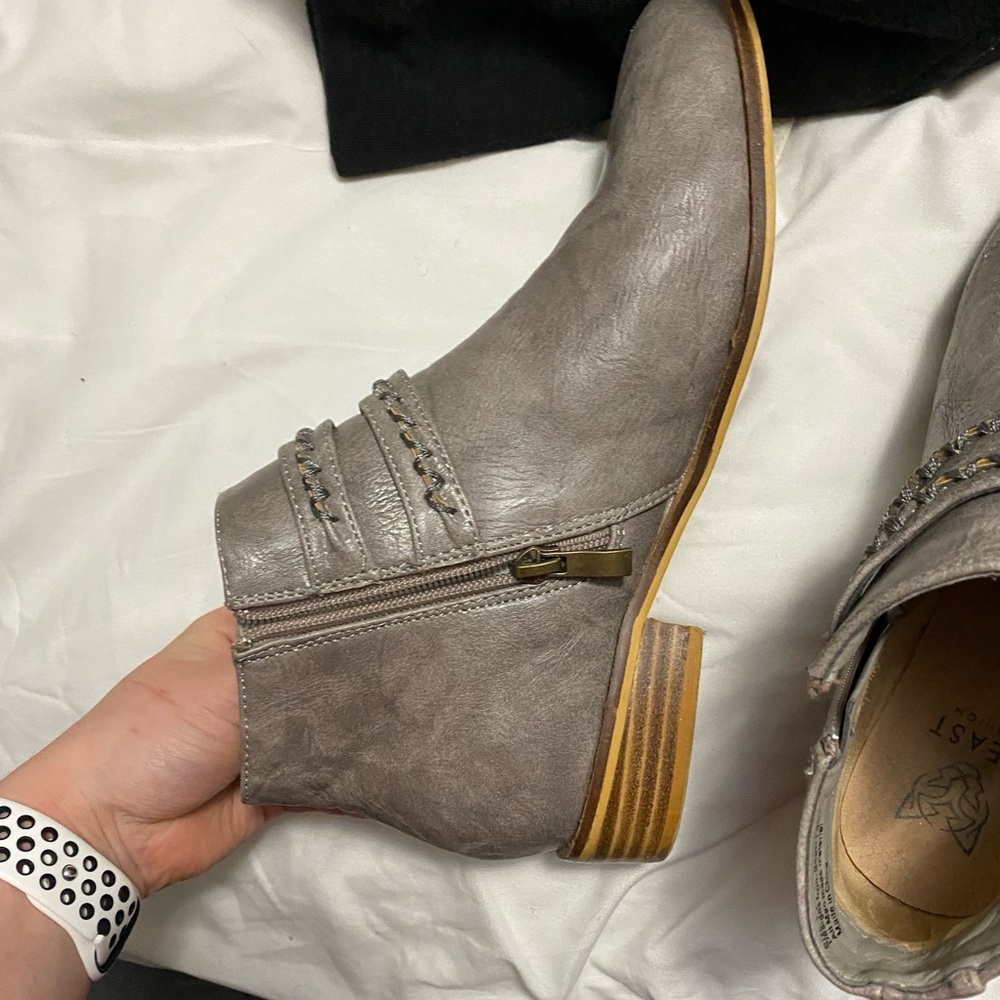 Gray booties